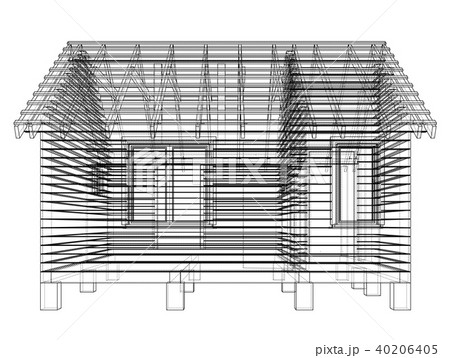 Bath house project. Vector Bath house project. Vector 40206405