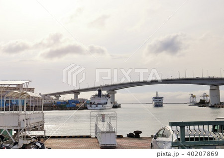 沖縄 那覇 那覇泊港 入港風景 沖縄 那覇 那覇泊港 入港風景 40207869