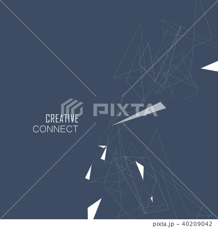 Abstract color triangle shape on dark background 40209042