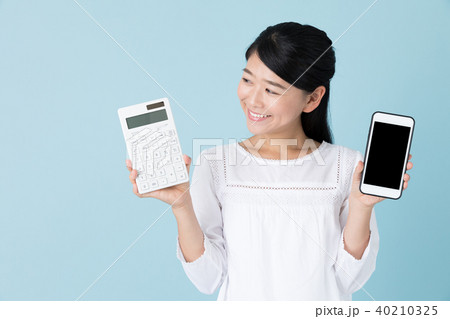 女性 ブルーバック 女性 ブルーバック 40210325