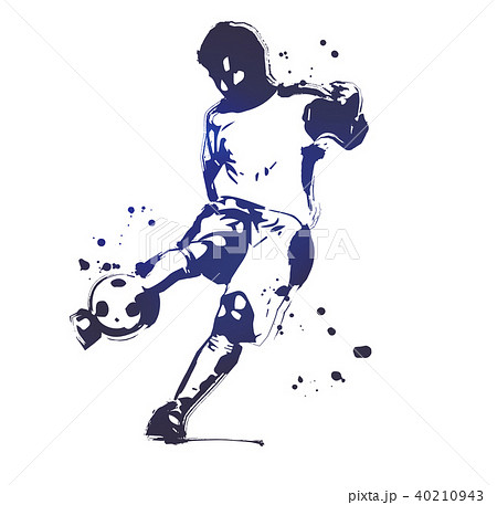 サッカー選手のイラスト素材 40210943 Pixta