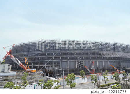 建設が進む新国立競技場(2018年5月3日撮影) 建設が進む新国立競技場(2018年5月3日撮影) 40211773