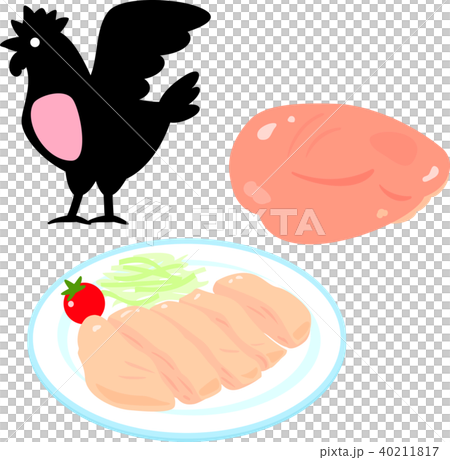 雞胸肉生肉和雞肉菜餚 40211817