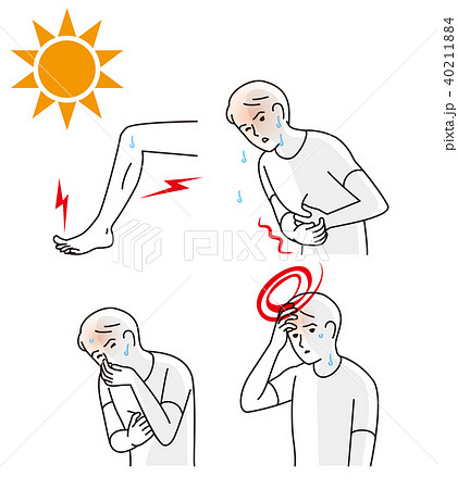 Symptoms of heat stroke - Stock Illustration [40211884] - PIXTA