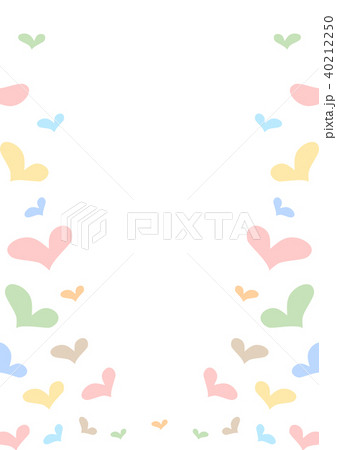ハート 白背景のイラスト素材