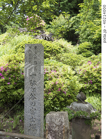 鳩森八幡神社にある富士塚の碑(東京都渋谷区) 鳩森八幡神社にある富士塚の碑(東京都渋谷区) 40214000