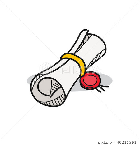Diploma illustration on a white background Diploma illustration on a white background 40215591