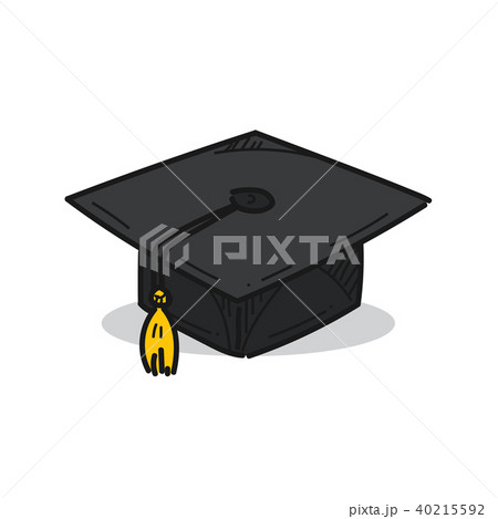 Graduation cap illustration on a white background Graduation cap illustration on a white background 40215592
