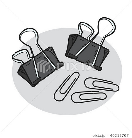 Paper clip illustration on a white background 40215707