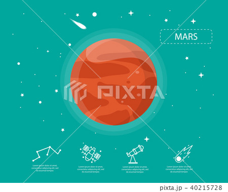 The mars infographic in universe concept. The mars infographic in universe concept. 40215728