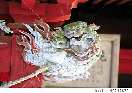 花園神社の拝殿の彫刻　北茨城市 40217875