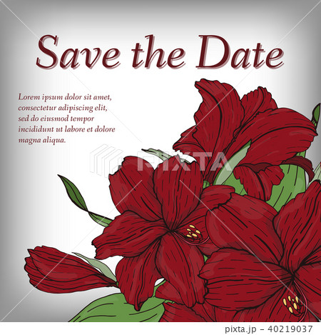 Flower invitation, save the date card template 40219037