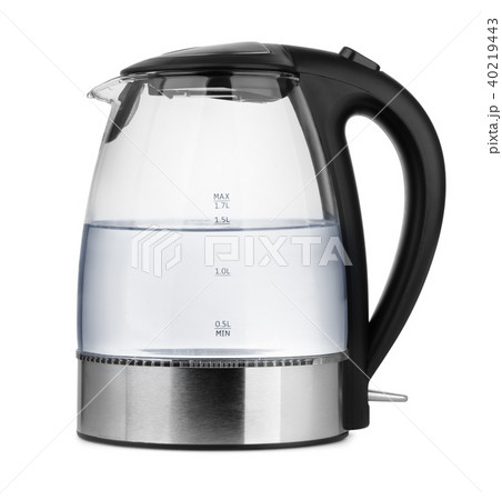 Glass electric kettle with  water 40219443