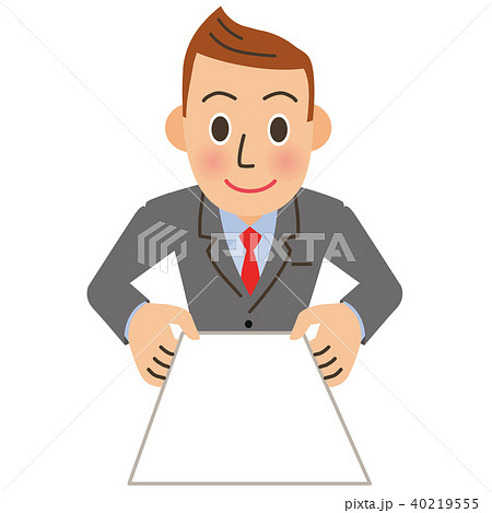 名刺を渡す男性会社員 名刺を渡す男性会社員 40219555