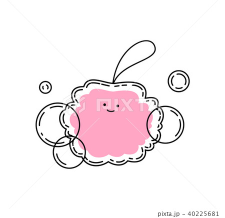 Pink doodle sponge with bubbles, vector Pink doodle sponge with bubbles, vector 40225681