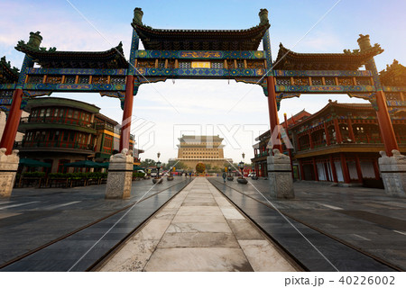 Qianmen street in Beijing city, China. Qianmen street in Beijing city, China. 40226002