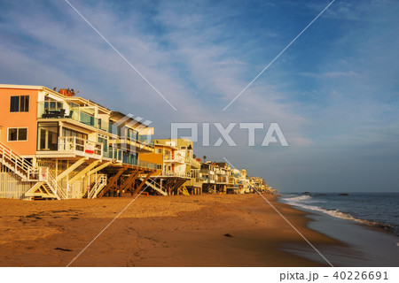 Oceanfront homes of Malibu beach in California Oceanfront homes of Malibu beach in California 40226691