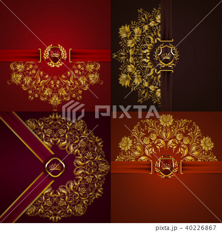 Elegant golden frame banner Elegant golden frame banner 40226867