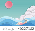 girl floating on  sea.Summer concept. 40227182
