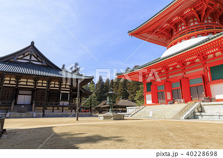 和歌山県・高野山・金剛峯寺・壇上伽藍 40228698