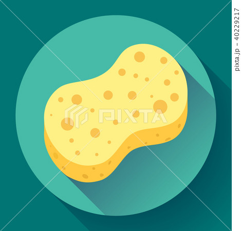 Yellow Shower Sponge Cartoon Icon Illustration のイラスト素材