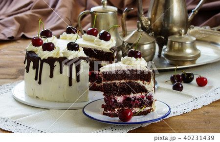 Black forest cake, Schwarzwalder Kirschtorte Black forest cake, Schwarzwalder Kirschtorte 40231439