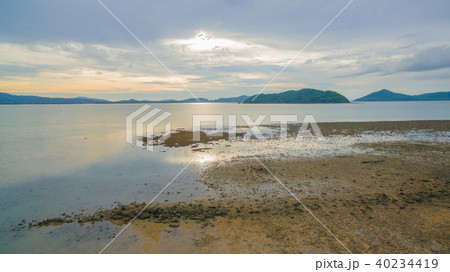 Coral emerges from sea at a reduced water level. 40234419