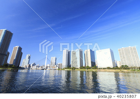 都市風景（東京都、隅田川、秋） 40235807