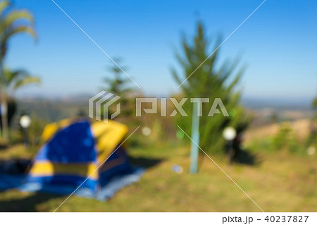 Abstract Tourist in forest camp among meadow Abstract Tourist in forest camp among meadow 40237827
