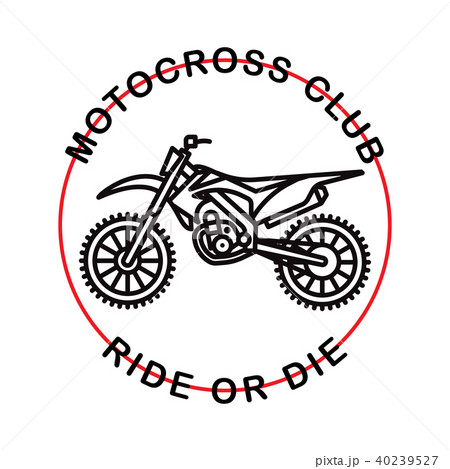 Motocross club. Hipster logotype. Vector. Isolated 40239527