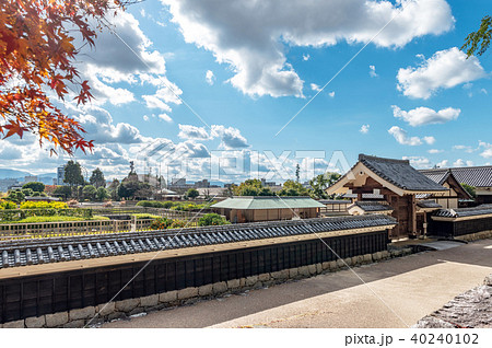 松山城 二の丸史跡庭園と四足門 40240102