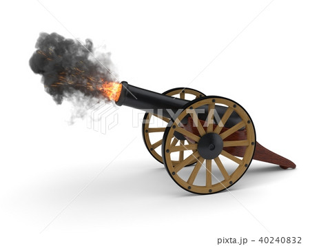 ramadan cannons shot moment. 3d illustration 40240832