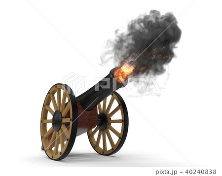 ramadan cannons shot moment. 3d illustration 40240838