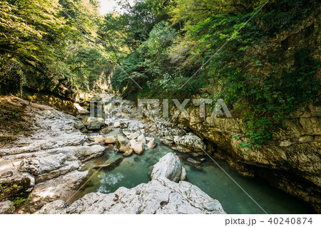 Martvili Canyon, Georgia. Landscape Abasha River. Natural Monuments 40240874