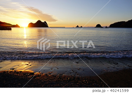日本の夕景100選 西伊豆田子の夕日 日本の夕景100選 西伊豆田子の夕日 40241599