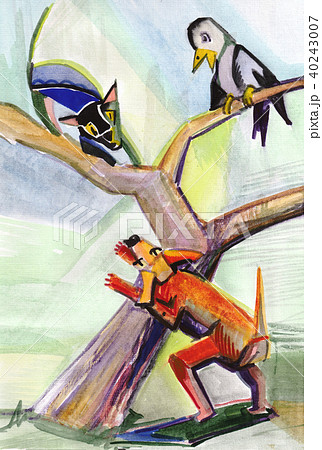 cat,dog and crow 40243007