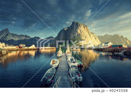 sunset - Reine, Lofoten islands, Norway 40243508