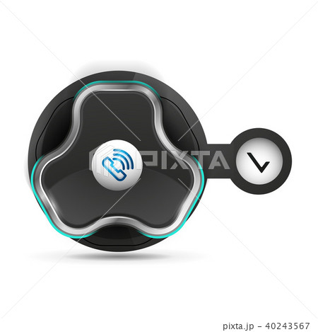 Old fashioned phone button, call center support icon Old fashioned phone button, call center support icon 40243567