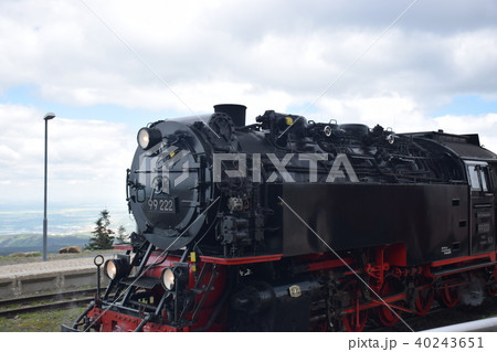 ドイツ Werunigerode ハルツ狭軌鉄道 蒸気機関車の写真素材