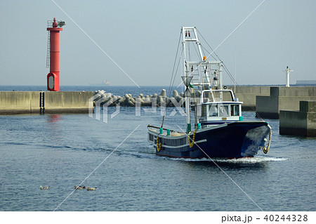 神奈川県横浜市 本牧漁港の写真素材