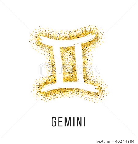 gemini gold glitter vector zodiac sign 40244884