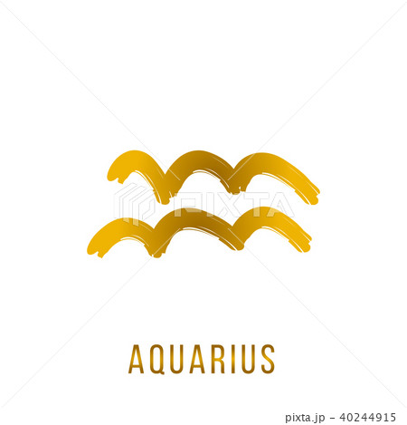 aquarius gold glitter vector zodiac sign 40244915
