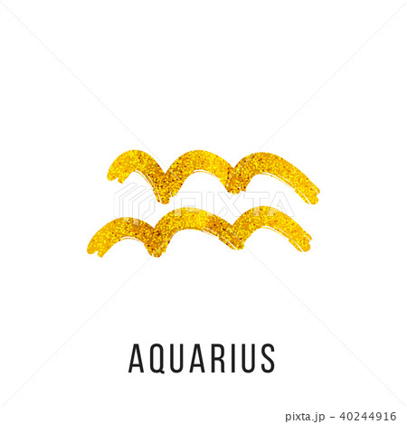 aquarius gold glitter vector zodiac sign aquarius gold glitter vector zodiac sign 40244916