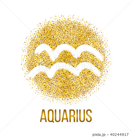 aquarius gold glitter vector zodiac sign aquarius gold glitter vector zodiac sign 40244917