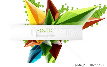 Colorful blooming crystals vector abstract background Colorful blooming crystals vector abstract background 40245427