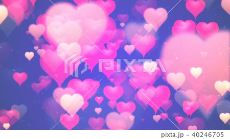 Valentine's day background, flying abstract hearts and particles 40246705