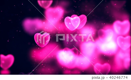 Valentine's day abstract background, flying hearts 40246774