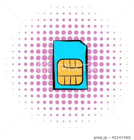 Sim card icon, comics style 40247460