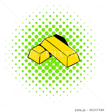 Gold bars icon, comics style Gold bars icon, comics style 40247484