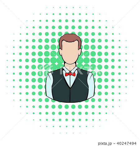 Croupier icon, comics style 40247494